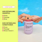 Evereden Kids Haircare Set: Hair Detangling Shampoo & Conditioner for Children Ages 3+, Plant Protein Peptides & Argan Oil, Vegan, Free from Sulfate, Paraben, Phthalate & Petrolatum