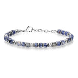 SIUMAL Mens Bracelet, Boho Stainless Steel Bracelets for Men, Beaded Bracelets, Jewelry Gifts for Husband, Father, Friends