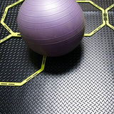 Rubber-Cal Diamond-Plate Rubber Flooring Rolls - 3 mm x 4 ft x 7 ft Rolls - Black