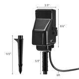 DEWENWILS WiFi Smart Yard Stake Plug with 6 Outlets, Voice Control, Waterproof Power Stake Timer with 6Ft Cord, Alexa&Google Assistant Compatible, 1875W/15A, for Halloween/Christmas Decoration Lights