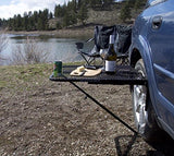 Vehicle Tire-Mounted Steel Camping, Travel, Tailgating and Outdoor Work Table, Black (Steel) , 29 x 23 x 1.5"