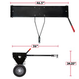 Brinly SAT2-40BH-P Tow Behind Spike Aerator with Transport Wheels, 40" - Carbon