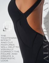ALVORALAY Women's Flare Jumpsuit with Bra Tummy Control Workout Outfit Sleeveless Backless Bodysuit (Black, Medium)