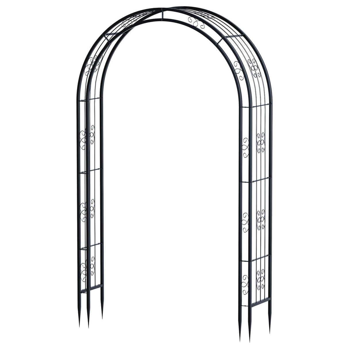 Arbuxzuy 7ft Steel Garden Arch Trellis for Climbing Plants