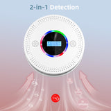 Smoke and Carbon Monoxide Detector, Combination Smoke Alarm and Carbon Monoxide Detector Battery Powered, CO Detector with Sensitive Sensor, LCD Display and Sound Warning
