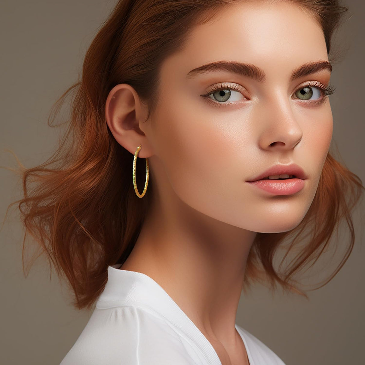 KFERAXSZ Gold Hoop Earrings 14K Gold Hoop Earrings for Women