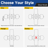 RAFECIEE Dummy Door Knob Without Lock, Closet Door Knob 4 Pack, Individual Non-Turning Single Side Brushed Nickel