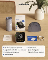 Automatic Blood Pressure Monitor: X8 Digital Blood Pressure Machine Upper arm for Home use with Adjustable BP Cuff(8.7-16.5") - Large Backlit Display (Black)