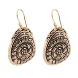 Barse Agave Genuine Blue Turquoise Drop Earrings, Golden Bronze, 1.5-Inch