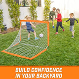 GoSports Portable Soccer Goals for Kids - 13 Color Options - Choose 4 x 3 ft or 6 x 4 ft - Team Tone Pop Up Nets for Backyard