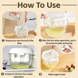 Greek Yogurt Maker with Fine Mesh Strainer, 3L Upgraded Yogurt Strainer, Yogurt Maker Filter Greek Yogurt Strainer Round Large Capacity Efficient Fine Mesh Yogurt Whey Separator for Home Kitchen