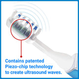 Emmi-dent Metallic/Professional 2-Pin Bristle-Head Attachments - Electric Toothbrush Replacement Heads. Cleans with Ultrasound Waves (Kids/Young Adult 2 Pack)