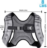 Henkelion Weighted Vest Weight Vest for Men Women Kids Weights Included, Body Weight Vests Adjustable for Running, Training Workout, Jogging, Walking - Grey - 8 Lbs