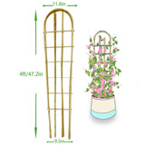 Bamboo Trellis,U-Shape Bamboo Trellis,4Feet,3pack,for Climbing Plants Outdoor Bamboo,for,Climbing Plants,Tomato, Vegetables,Flowers, Beans, Cucumber,Indoor Potted Climb Plants