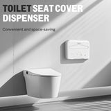Bertreno Commercial Toilet Seat Cover Dispenser Wall Mount Half-Fold Toilet Seat Cover Holder for Restroom Commercial Bathroom White