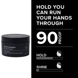 Blind Barber 90 Proof Hair Pomade for Men - Strong Hold, Natural Finish - Water-Based, Matte Pomade for Men with Hops & Tonka Bean - Free of Greasy Oils, Easy to Use - (2.5 Oz)
