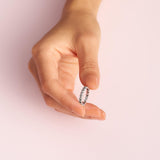 Pandora Band of Hearts Ring - Stackable Ring for Women - Gift for Her Sterling Silver - Size 9 - With Gift Box