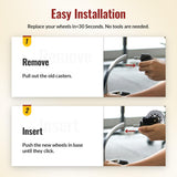 HOLKIE Office Chair Wheels Roller Blade Caster Rubber Replacement for Office 11x22mm Transparent 3 Inch, Desk Rolling Set of 5 for Hardwood Floors Gaming Chair Wheels Smooth & Silence Gliding