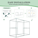 BPS Crop Cages for Garden Plant, 8x4x6 Ft Plant Netting Protection Tent with Zippered Door for Plants, Raised Garden Bed Cover with Frame for Vegetables, Fruits and Flowers