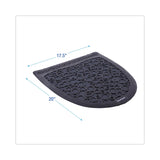 Boardwalk BWK UMBB P000I006M0021430L1 Urinal Mat 2.0, Rubber, 17-1/2" Width, 20" Length, Black (Pack of 6)