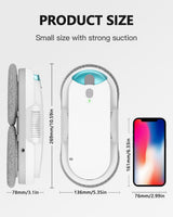 HIXZAP Window Cleaning Robot - Double Helix 4800-6400Pa Suction, Dual Ultrasonic Spray, 85ml Tank, Edge Detection, Anti-Drop, 3 Cleaning Modes for Streak-Free Glas (White)