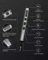 Mini Electric Screwdriver Set, 78 in 1 Small Precision Screwdriver Kit, 65 Preicison Bits, 5 Torque Settings, 4 LED Lights, Magnetic Portable Repair Tool Kit for PC RC Electronic, Watches