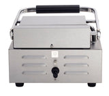 Kratos Commercial Electric Panini Sandwich Grill with Grooved Plates, 9" x 9" Cooking Surface, Commercial Countertop Panini Press, 120V, 1750W (29Y-017)