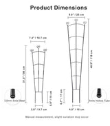 2 Pack Trellis for Climbing Plants Indoor, 31.5 Inch & 46.5 Inch Garden Plant Trellis for Climbing Plants Outdoor, Expandable House Plant Support for Pothos, Ivy, Monstera, Hoya, Black
