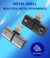 2pack,Headphone Adapter Lightning to Audio Jack and Charger Earphone Charging Splitter Compatible with iPhone 11 12Mini pro max xs xr x se2 7 8plus for ipad air Cable Connector,Apple MFI Certified