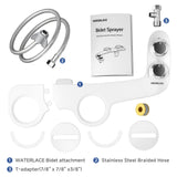 WATERLACE Bidet Attachment for Toilet Seat Water Pressure - Non Electric Bidets Self Cleaning Sprayer - Dual Nozzle Bidet Attachments Toilets Spray - Adjustable Bidets Wash Butt Cleaner for Bathroom