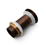 Go Bathrooms Bronze Basin Waste Unslotted Sink Plug Click Clack Mechanism Pop Up Push Down Design Bathroom Sink Plug for Basins No Overflow Solid Brass Satin Bronze
