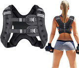 Prodigen Weighted Vest for Women and Men 8 Lbs with Reflective Stripe and Double Adjustable Buckle Straps Weight Vests for Strength Training, Jogging, Cardio, Weight Loss, Muscle Building, Black