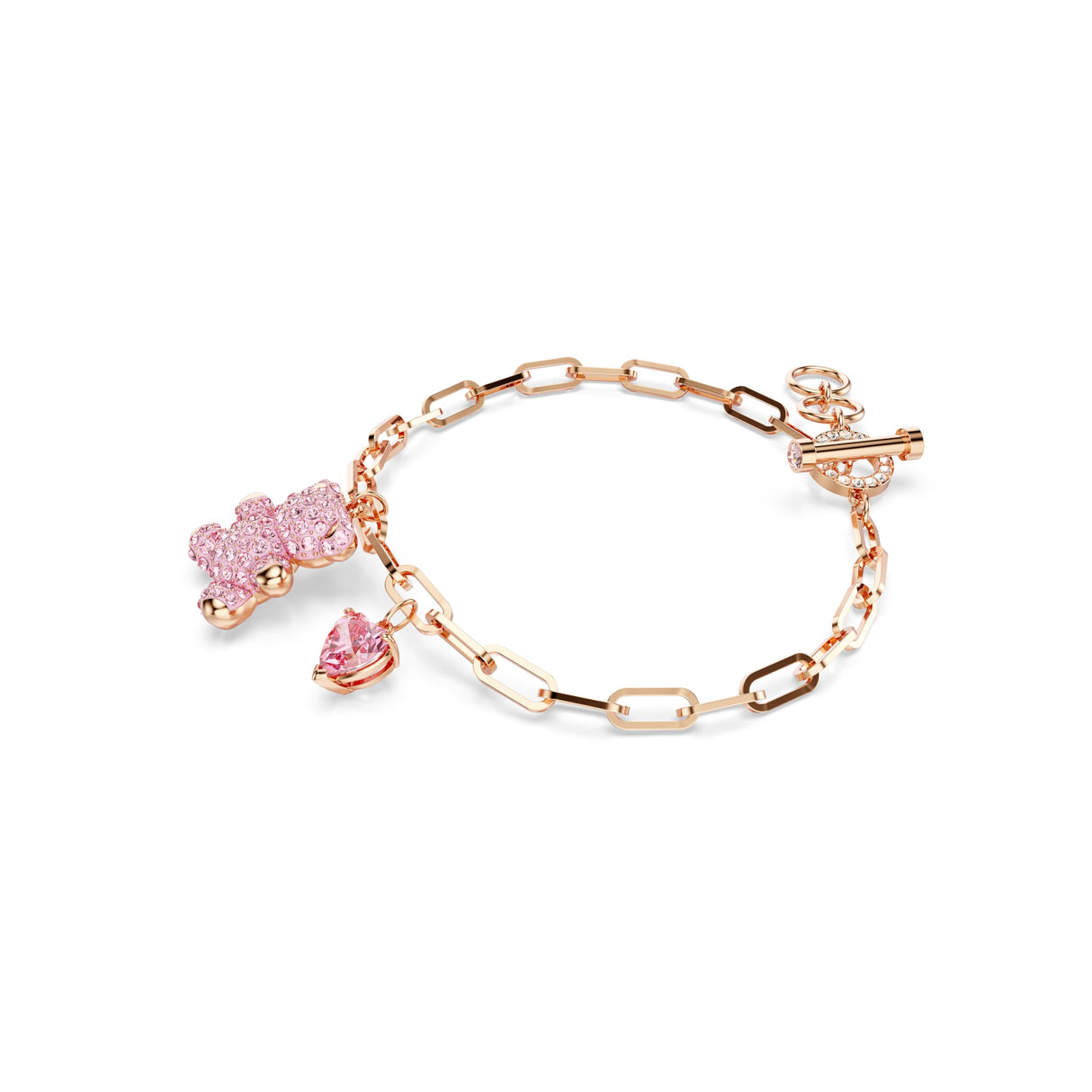 Swarovski Teddy bracelet Bear, Pink, Rose gold-tone finish