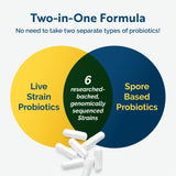 Researched Nutritionals Probiotics for Digestive Health - Multi-Biome - Live & Spore Based Probiotics for Gut Health & Immune Support + Healthy Histamine & Cytokine Activity (30 Capsules)