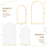 Toolterritary Metal Arch Backdrop Stand and Cover Set of 2, Sturdy 7.2FT, 6FT Party Backdrop Set, Wedding Arch Frame and Cover Set for Birthday, Baby Shower,Christmas, Anniversary