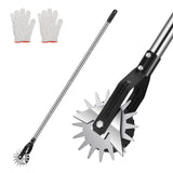 BlumWay 67 Inch Rotary Wheel Edge Trimmer, Rotary Shears, Manual Sidewalk Edgers, Length 23.6" to 67", Heavy Duty Stainless Steel Handle with Sharp Blades/Gloves