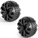 PORTAL Wagon Wheels Replacement 8" Diameter X 3.4" Wide for Utility Wagon Cart, Plastic Wheels with TPR Tread Outdoor Garden Carts Replacement Parts