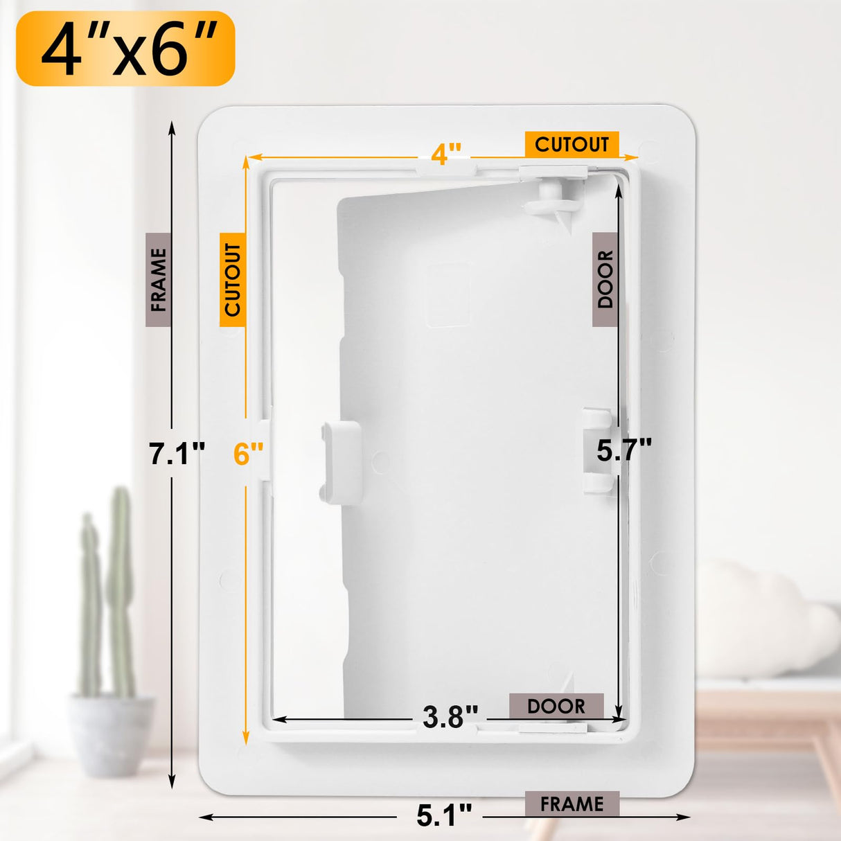 Suteck Plumbing Access Panel for Drywall Ceiling 16 x 16 Inch Reinforced Plastic Wall Access Doors Removable Hinged White