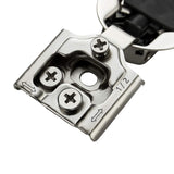 Ravinte 50 Pack 25 Pair 1/2 inch Overlay Soft Close Kitchen Cabinet Hinges Stainless Steel Adjustable Kitchen Hinges Satin Nickel Cabinet Hardware