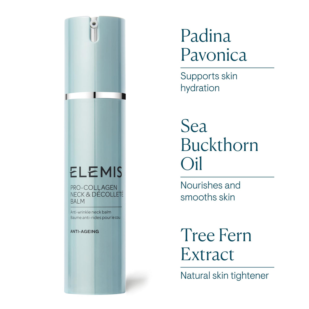 ELEMIS Pro-Collagen Neck & Décolleté Balm | Powerful Anti-Wrinkle Moisture Balm Firms, Smoothes, and Hydrates to Reveal Younger-Looking Skin | 50 mL