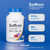 Nutricost Saffron Extract 88.5mg, 240 Capsules - Veggie Caps, Non-GMO, Gluten Free