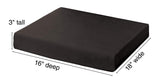 Essential Medical Supply Rehab 1 Foam Cushion - Extra Thick Seat Cushion for Office Chair, Wheelchair, and Car - Provides Additional Support and Pain Relief for Seniors - 18" x 16" x 3"