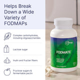Microbiome Labs FODMATE Digestive Enzymes for Women & Men - Digestive Support for Low FODMAP Protocols & Occasional Bloating, Gas & Stomach Relief (120 Capsules)