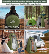 Portable Toilet Kit Adults, Pop Up Privacy Tent, X Large Camping Folding Toilet, 12 bags, 12 pack Liquid Waste Gel, Washable Foldable For Travel,RV, Outdoor