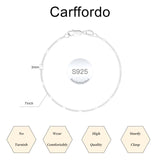 Carffordo 925 Sterling Silver Bracelets for Women, Cuban Link Bracelet