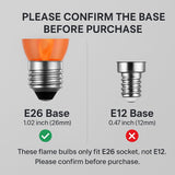 Hompavo Upgraded Flame Light Bulbs, E26 Flickering Fire Light Bulbs Flame Candle for Halloween Christmas Party Patio Porch Home Indoor & Outdoor Decorations - 10 Pack