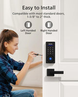 Philips Smart Lock with Handles, Keyless Entry Front Door Lock Set, Smart Keypad Deadbolt with Handle, Digital Door Lock for Front Door, App Fingerprint PIN Code Unlocking, Auto Locking