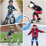 BOSONER Kids/Youth Knee Pads Elbow Pads Wrist Guards Set for 3-15 Years, Child Protective Gear Set for Roller Skates, Cycling, BMX Bike, Skateboard, Inline Skating, Scooter Riding Sports…