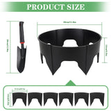 24PCS Planting Grow Rings with Shovel, Diameter Range 8.3-15.7in Adjustable Round Plant Support Garden Circle Ring for Watering Planting Edging Border Ring for Vegetables (24, Black)