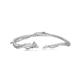 CAIYUNELEX Dragon Bracelet - Cuff Bracelet for Women Symbolize Strength and Wealth Unique Dragon Themed Jewelry Dragon Gifts Adjustable (Silver/Gold)
